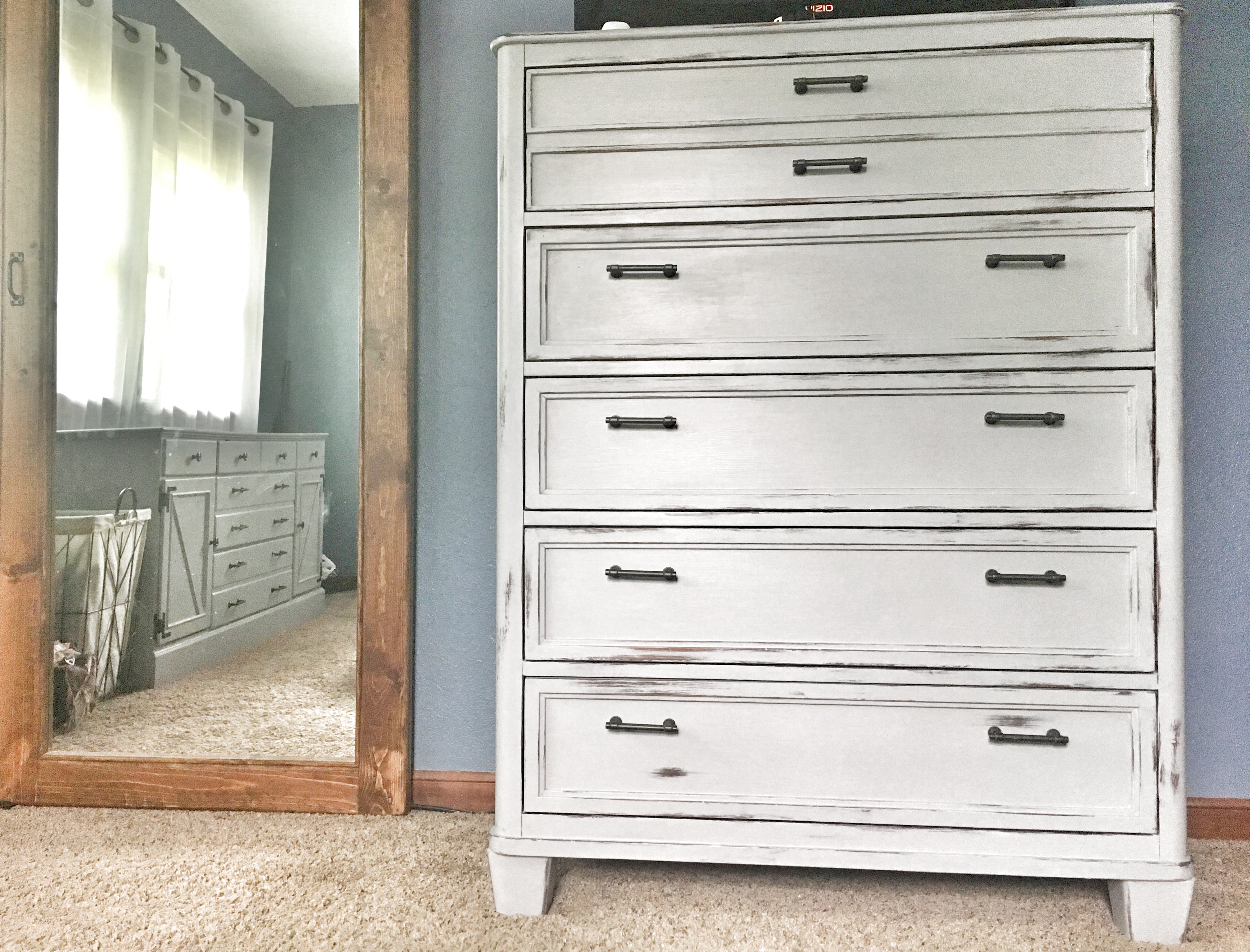 modern farmhouse bedroom, furniture, dresser update