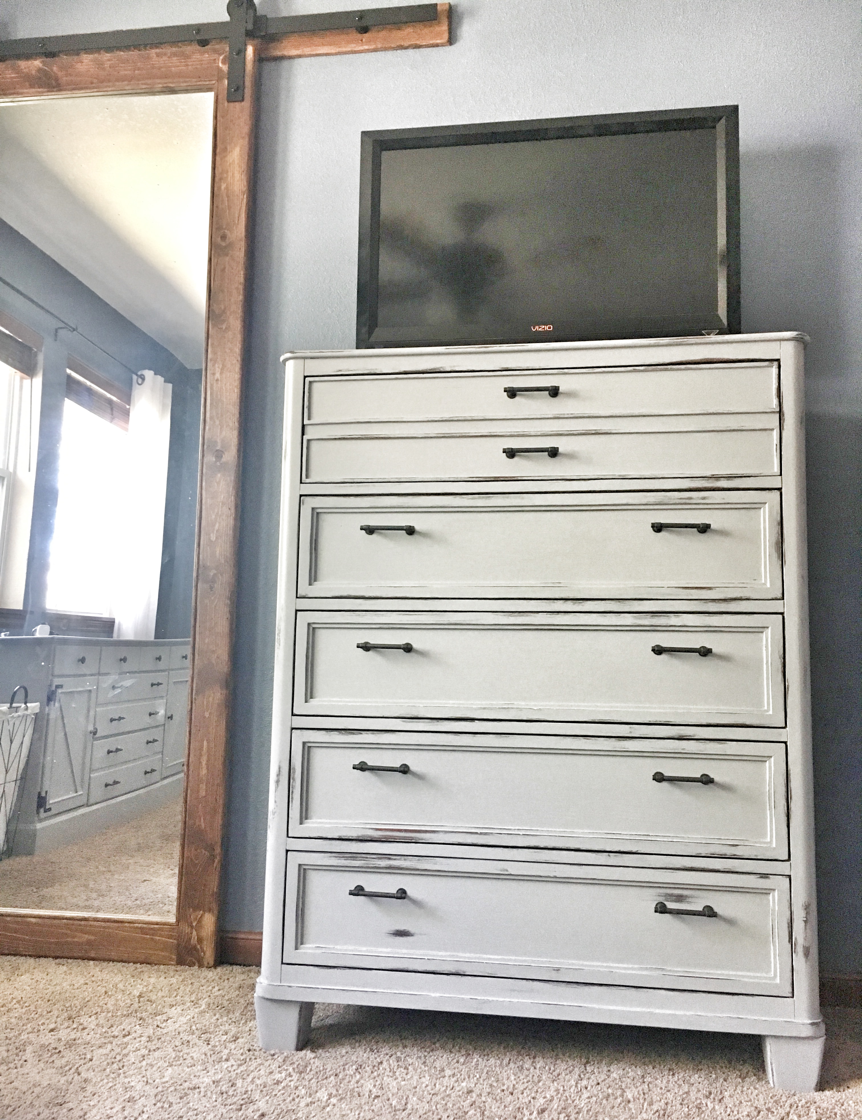 farmhouse dresser, chest of drawers, his dresser refurbish