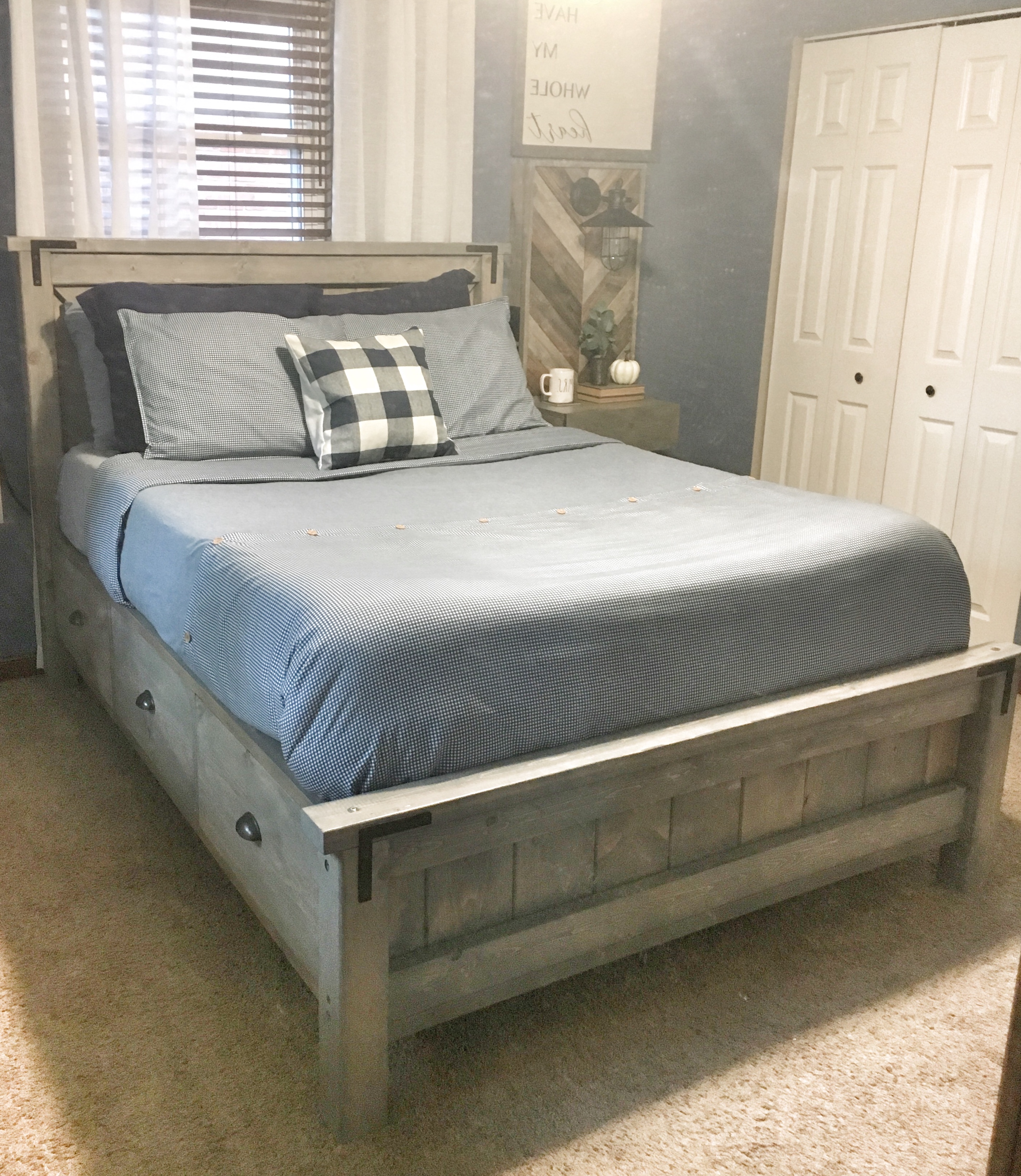 full size storage bed plans