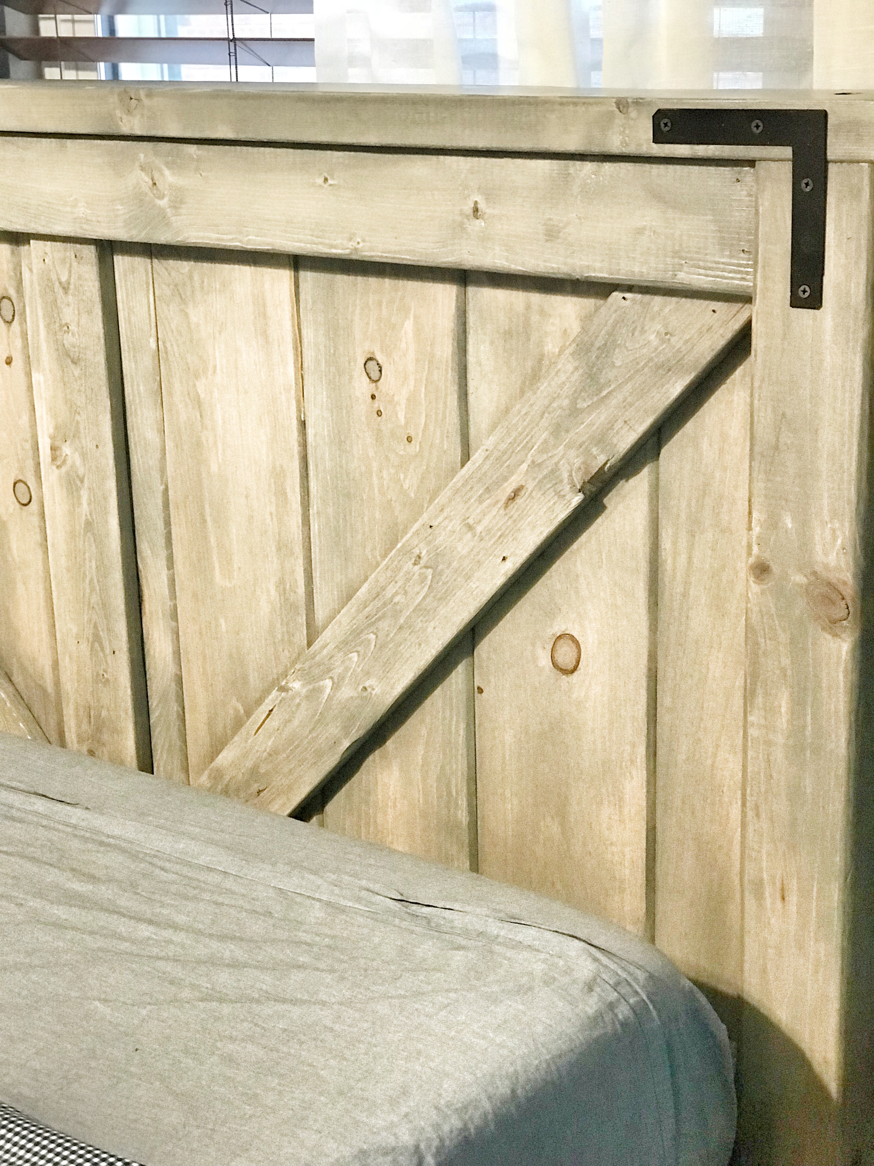 rustic headboard, barn door headboard