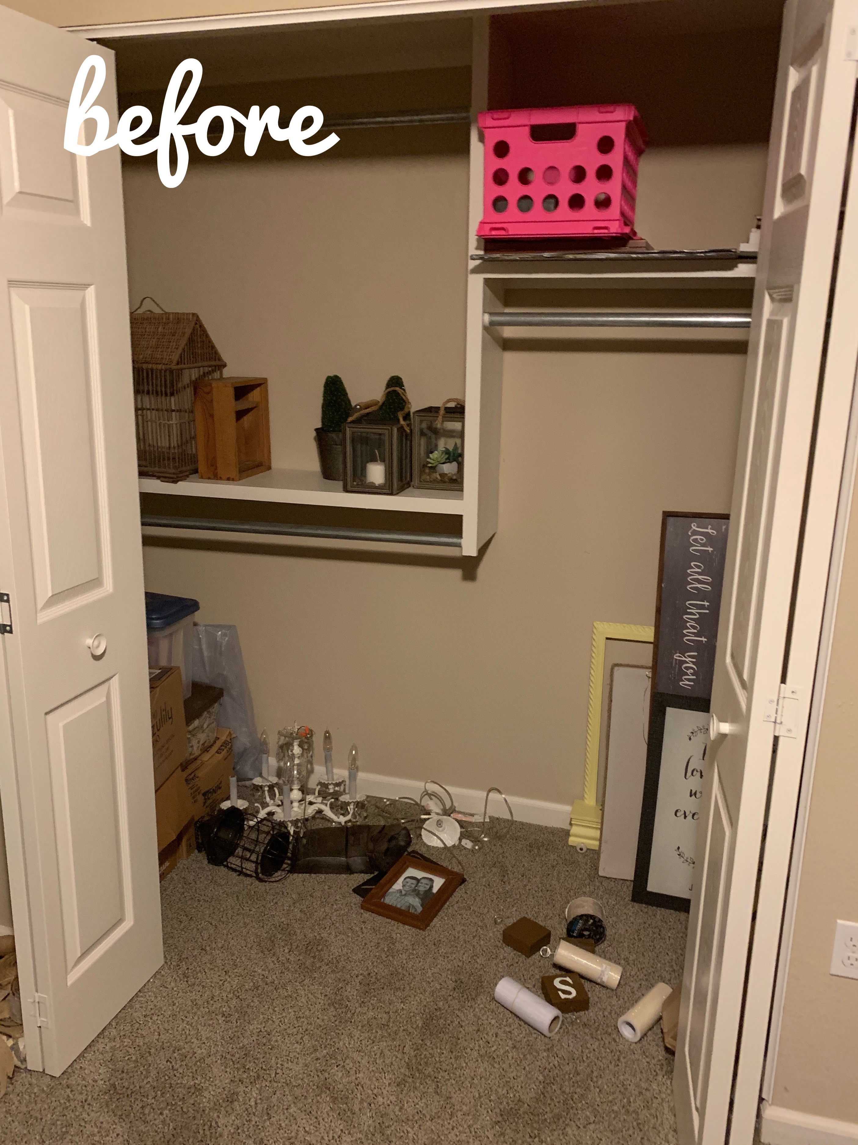 DIY Closet Organizer with Shelves and Drawers