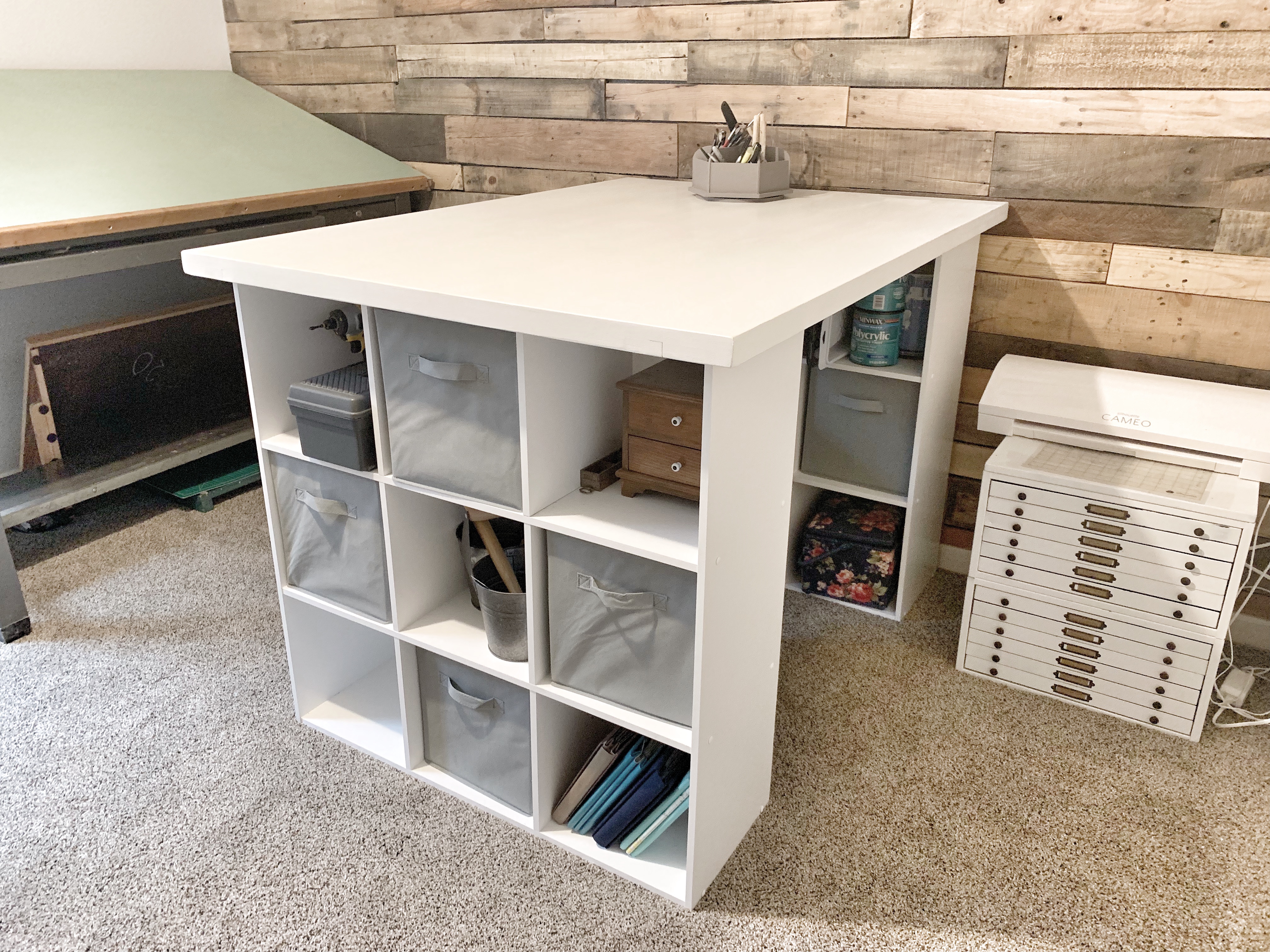 DIY Craft Table with Storage - Lemon Thistle