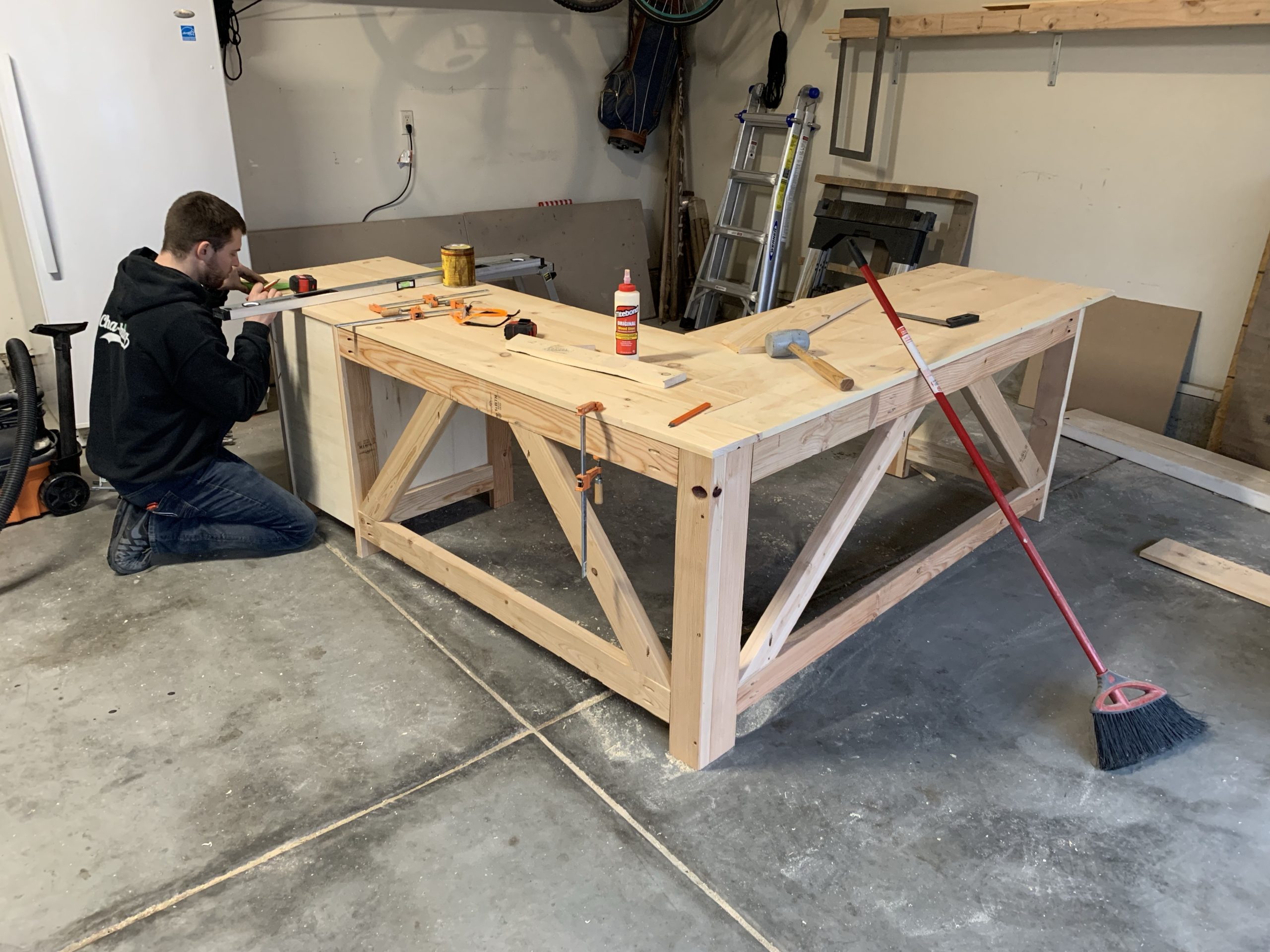 do it yourself l shaped desk