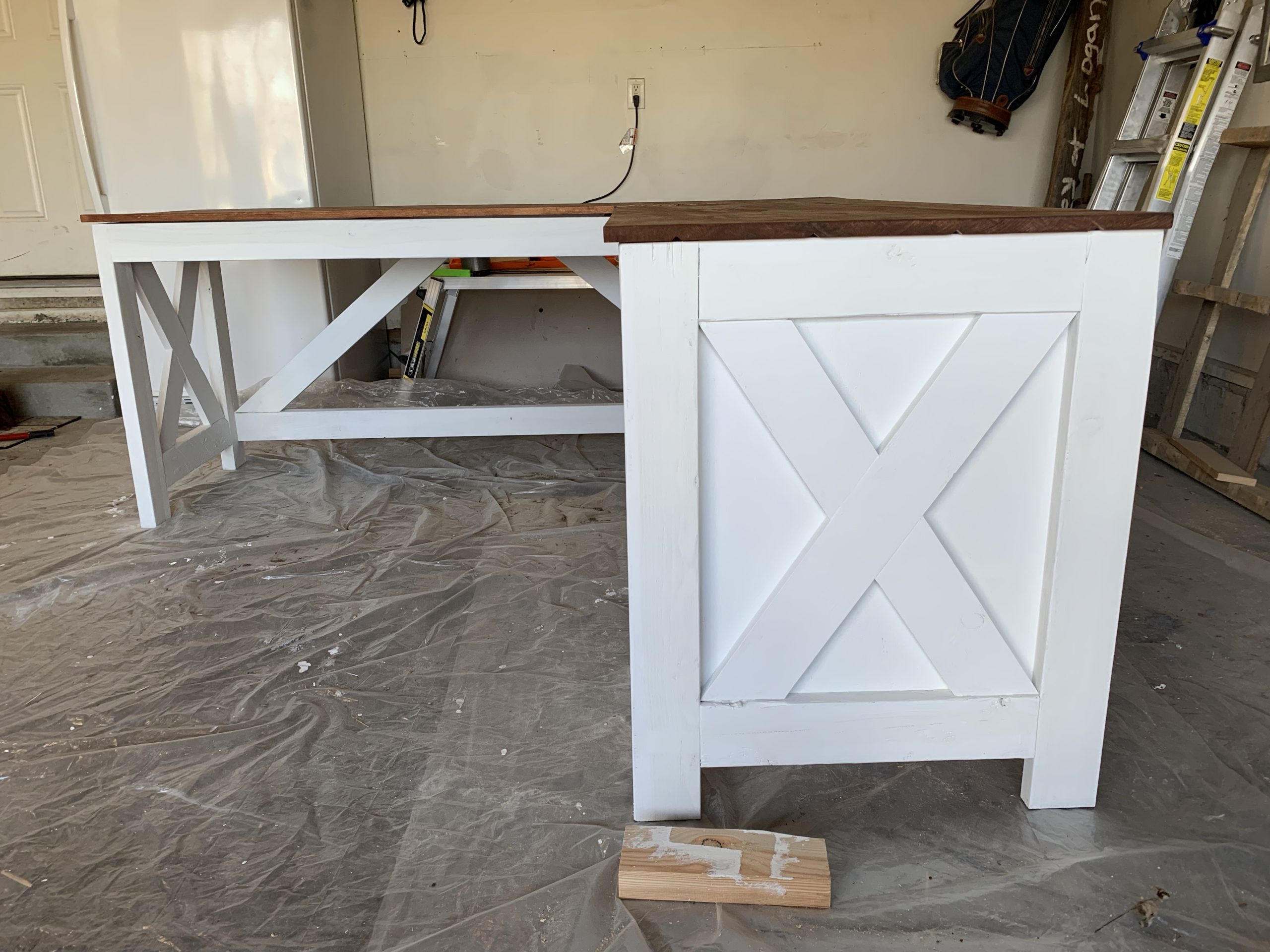 farmhouse desk l shape