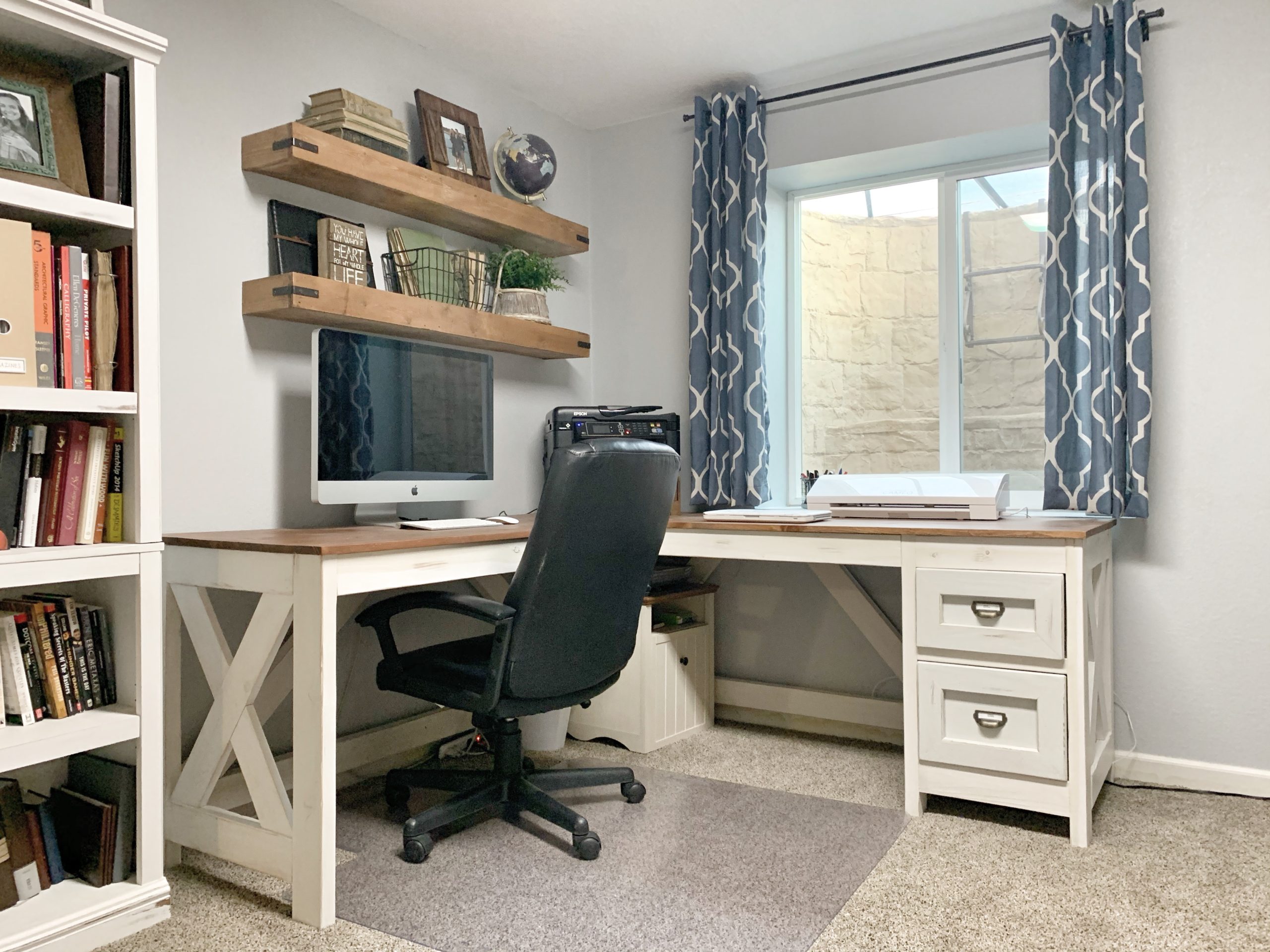 farmhouse l shaped office desk