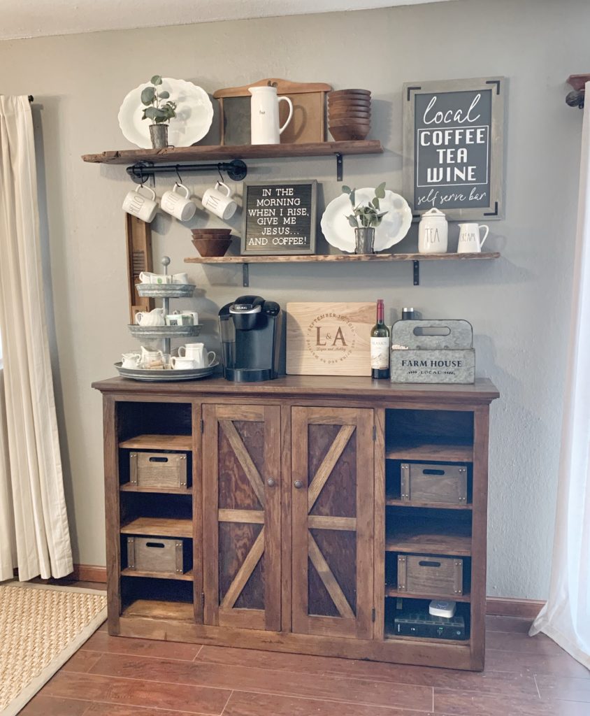 Coffee Bar Cabinet Flip — Ashley Diann Designs