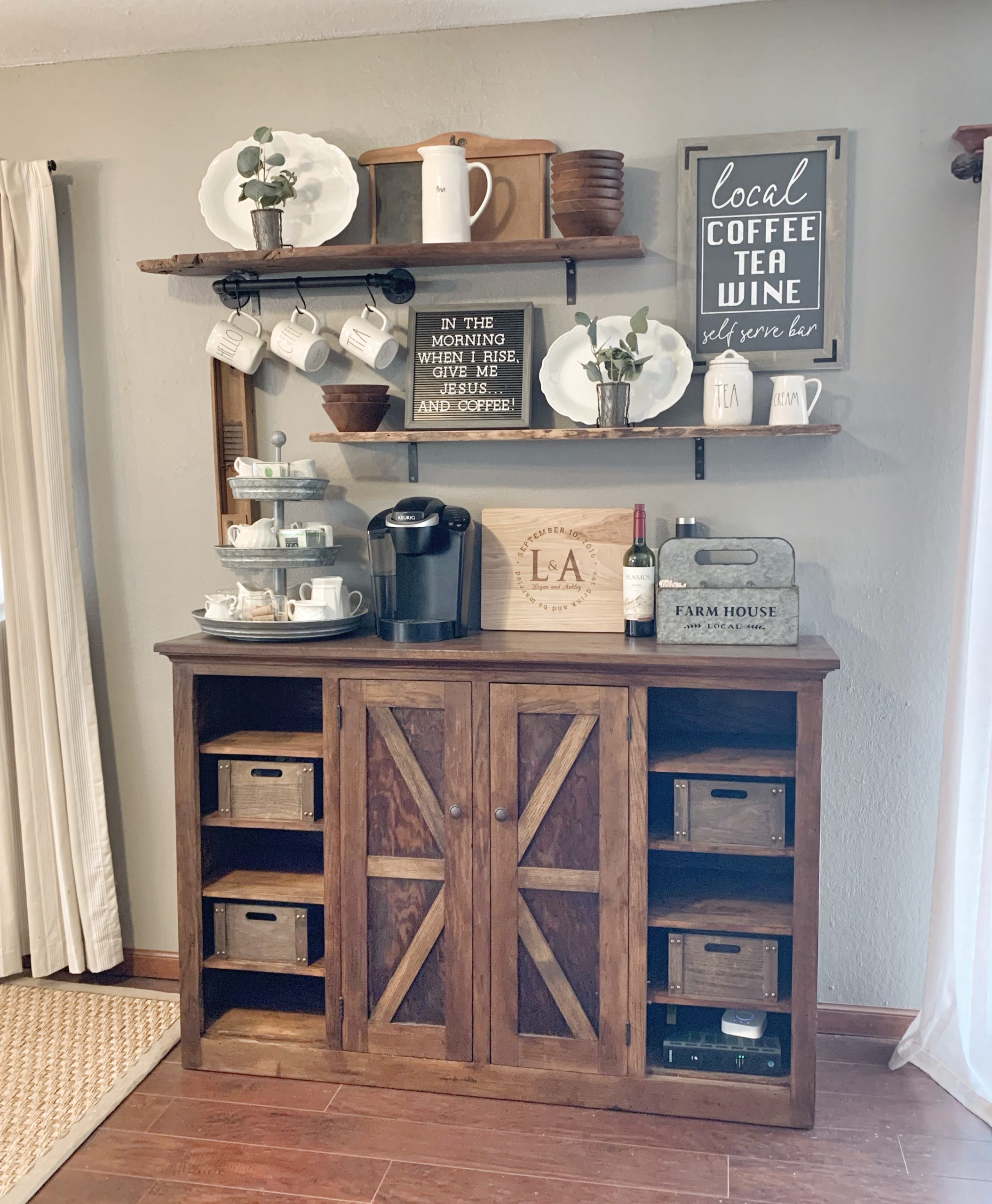 Coffee Bar Cabinet Flip — Ashley Diann Designs